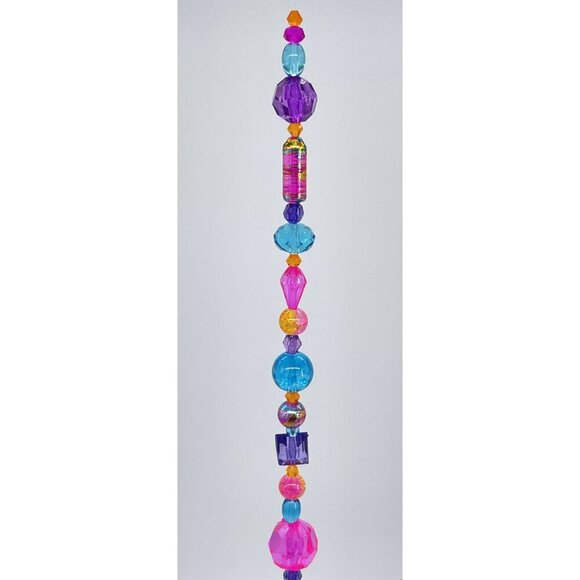 Beaded Suncatcher Pink Blue Purple Orange Crystal Prism Hanging Patio Decor - Picture 6 of 9